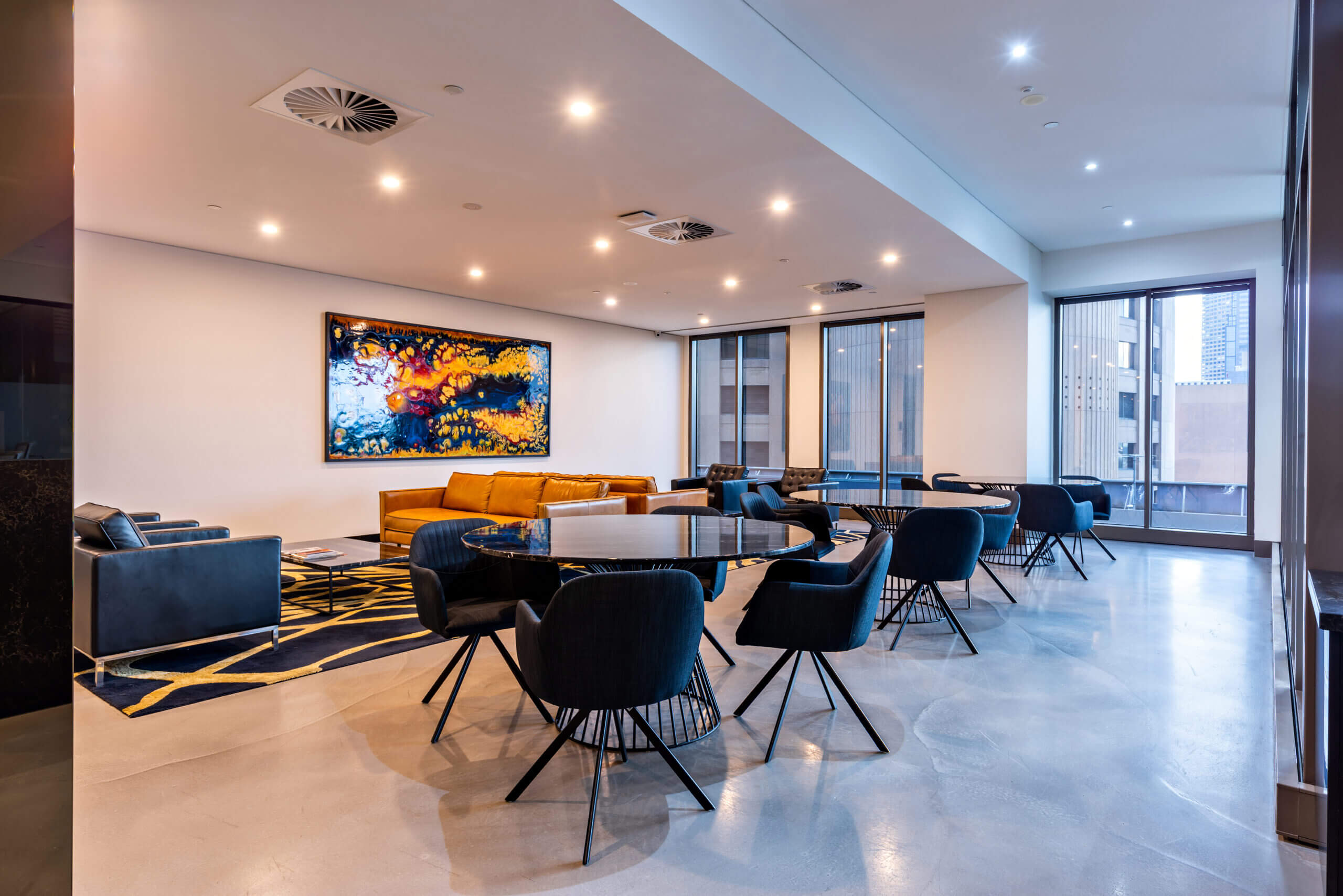 Workspace365 Common Area and Breakout Space at 333 Collins Street, Melbourne