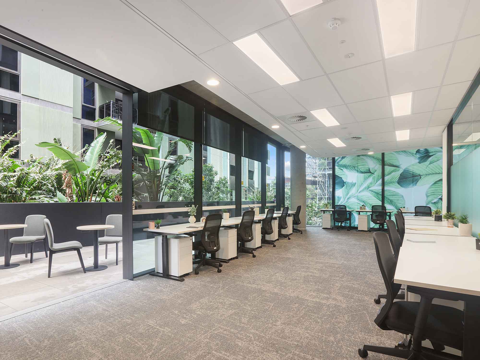 Workspace365 team rooms with balcony area.