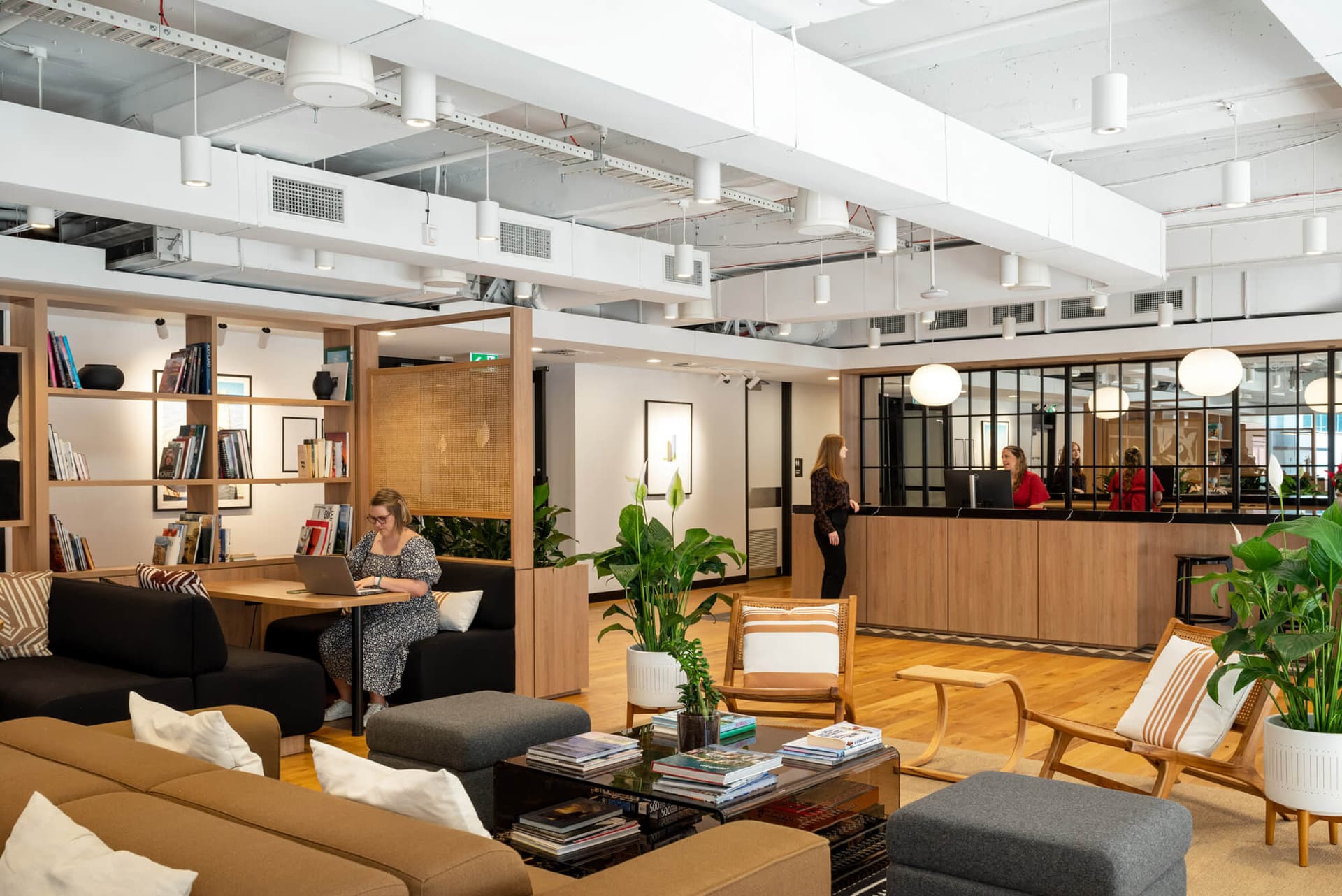 Workspace365 reception and shared spaces in Brisbane